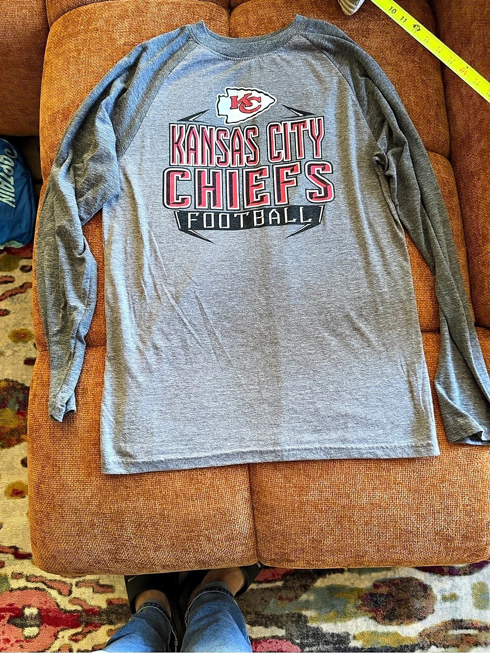 NFL Team Apparel Kansas City Chiefs Football long sleeve tee